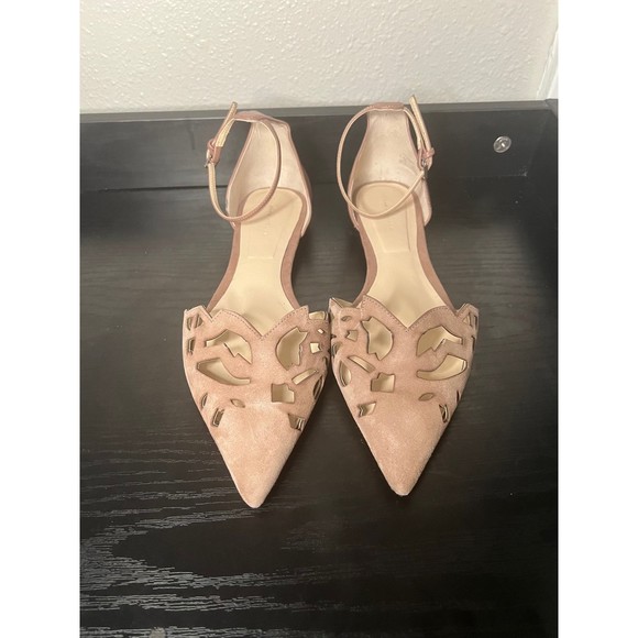 Zara Woman Mauve Pointy Suede flats size 8 40EU - Picture 2 of 8